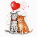 Papierservietten "Verliebte Katzen", 33 x 33 cm, 20 Stück