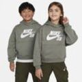 Nike SB Icon Fleece EasyOn Oversize-Hoodie für ältere Kinder - Grau