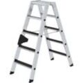 MUNK Stufen-Stehleiter CLIP-STEP, beidseitig begehbar, rutschhemmend R13, 2 x 5 Stufen