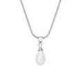 Teardrop Pearl Necklace Silver