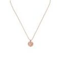 Angel Coin Necklace 14K Rose Gold Plated