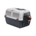 DUVO+ Tiertransportbox Transportbox Bracco Iata Travel grau/schwarz für Katzen
