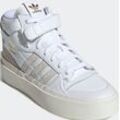 Sneaker ADIDAS ORIGINALS "FORUM BONEGA MID W" Gr. 36,5, weiß (ftwwht, orbgry, cbrown) Schuhe Schnürstiefeletten