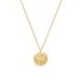 Brilliant Coin Necklace 14K Gold Plated
