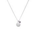 Birthstone February Necklace Silver
