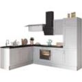 OPTIFIT Küche Ahus, 200 x 270 cm breit, wahlweise mit E-Geräten, Soft Close Funktion, grau