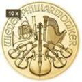 10 x 1 Unze Gold Wiener Philharmoniker diverse Jahrgänge