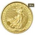 10 x 1/2 Unze Gold Britannia diverse Jahrgänge
