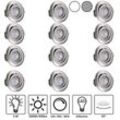 Einbaustrahler 6er Set led Flach 68mm Dimmbar Schwenkbar Warmweiß 3000K Rund 230V Spots Deckenspots Einbauleuchten Deckenstrahler Lampe 12er Set