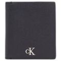 Calvin Klein Jeans Geldbörse MONO HRDW RFID SM N/S TRIFOLD, Geldbeutel Portemonnaie Herrenbörse Ledergeldbörse, schwarz