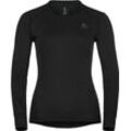 odlo Active Warm Langarmshirt, atmungsaktiv, Logo-Brustprint, für Damen, schwarz, S