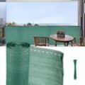 Balkonsichtschutz Zaunblende Tennisblende 1x25M Sichtschutz hdpe Zaun Netz Schattier Gewebe Windschutz Grün - grün - Swanew
