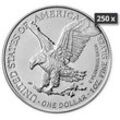 250 x 1 Unze Silber American Eagle 2024