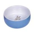 Nobby Futterbehälter Nager Keramik Napf brown Rabbit blau/weiß