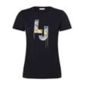 Liu Jo Collection T-Shirt Damen Viskose Rundhals bedruckt, marine