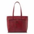 Castelijn & Beerens Eline Shopper Tasche RFID Schutz Leder 44 cm Laptopfach rot