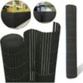 PVC-Zäune 180x600cm pvc Sichtschutzmatte Sichtschutzzaun Bambus - Zaun Sichtschutz Windschutz Blickdicht, Anthrazit Hengmei