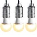 I-Glow SMD-LED-Leuchtmittel, Birne E27 9,4W - 3er-Set