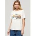 Superdry Print-Shirt TOKYO VL RELAXED T SHIRT, beige