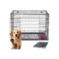 Arebos Hunde-Transportbox Hundekäfig Haustierkäfig Gitterbox klappbar S-M-L-XL bis 5