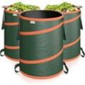 Gardebruk - Gartenabfallsack 3x85 Liter 30 kg Belastbarkeit stabil robust abwaschbar Pop up Rasensack Gartentasche Laubsack