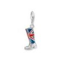 Charm-Anhänger LONDON Stiefel mit Union Jack Silber