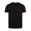 Polo Ralph Lauren T-Shirt Herren Baumwolle Rundhals, schwarz