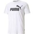 PUMA® T-Shirt "ESS Logo Tee", Baumwolle, Logo-Print, für Herren, weiß, XL