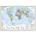 Stiefel Wandkarte Miniformat Staaten der Erde, mit Metallstäben, Karte (im Sinne von Landkarte)