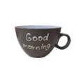 Haus und Deko Geschirr-Set Tasse Becher Good Morning Kaffetasse Steingut Mug Teetasse Milchkaffee (1-tlg)