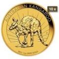 10 x 1 Unze Gold Australien Känguru diverse Jahrgänge