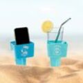 Haushalt International Becherhalter Strandbecher mit Erdspieß u.a. für Smartphones und Getränke