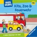 ministeps: Mein erster Bücher-Würfel: Kita, Zoo und Feuerwehr (Bücher-Set) - Ina Milk, Pappband