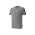 PUMA T-Shirt Essentials + T-Shirt mit Logo-Tape Erwachsene, grau