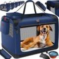 Hundebox Hundetransportbox faltbar Inkl.Hundenapf Transporttasche Hundetasche Transportbox für Haustiere Hunde und Katzen Haustiertransportbox s /