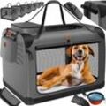 Hundebox Hundetransportbox faltbar Inkl.Hundenapf Transporttasche Hundetasche Transportbox für Haustiere Hunde und Katzen Haustiertransportbox