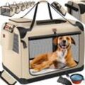 Lovpet - Hundebox Hundetransportbox faltbar Inkl.Hundenapf Transporttasche Hundetasche Transportbox für Haustiere Hunde und Katzen
