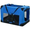 Hundetransportbox m blau Faltbar Transportbox Hunde Box Trage Tasche [ Pro.tec Blau