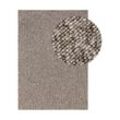 benuta Nest Waschbarer Kurzflor Teppich Enzo Taupe 80x150 cm - Moderner Teppich für Wohnzimmer