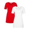 Basic Long-T-Shirt 2er-Pack, Kurzarm