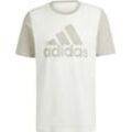 adidas T-Shirt, Baumwolle, Logo-Print, für Herren, weiß, S