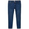 TOM TAILOR Damen 2 Sizes in 1 - Plus Skinny Jeans, blau, Uni, Gr. 46/48