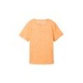 TOM TAILOR Damen T-Shirt mit Print, orange, Print, Gr. XL