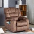 Merax - TV-Sessel mit Vibration und Wärme, Seitentaschen und Timer, Fernsehsessel, Massagesessel elektrisch mit Aufstehhilfe, Relaxsessel mit 2