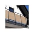 NYVI Balkonsichtschutz Polyrattan Balkon Sichtschutz Privafence Balkonbespannung Metallösen (1-St) UV-fest