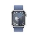 Apple Watch Series 9 (GPS + Cellular) 41mm Aluminiumgehäuse silber, Sportband sturmblau Loop