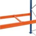 Schulte Lagertechnik Versenkte Tiefenauflage, für Spanplatten 38 mm, Holmtiefe 50 mm, Rahmentiefe 1100 mm, orange, 1 Stück