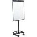 Mobiles Flipchart Legamaster ECONOMY TRIANGLE, als Whiteboard & Flipchartblock nutzbar, B 600 x T 15 x H 720 mm, lackierter Stahl & ABS, weiß-schwarz