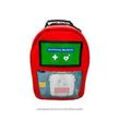 Sanitätsrucksack Parademic, für Defibrillator HeartStart HS1 o. FRED-PA-1, verstellbare Schultergurte, B 260 x T 14 x H 355 mm, Cordula, rot