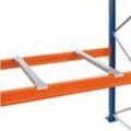 Schulte Lagertechnik Tiefenauflagen mit aufgestellter Lasche für Spanplatten, für Rahmentiefe 800 mm, verzinkt, 2 Stück